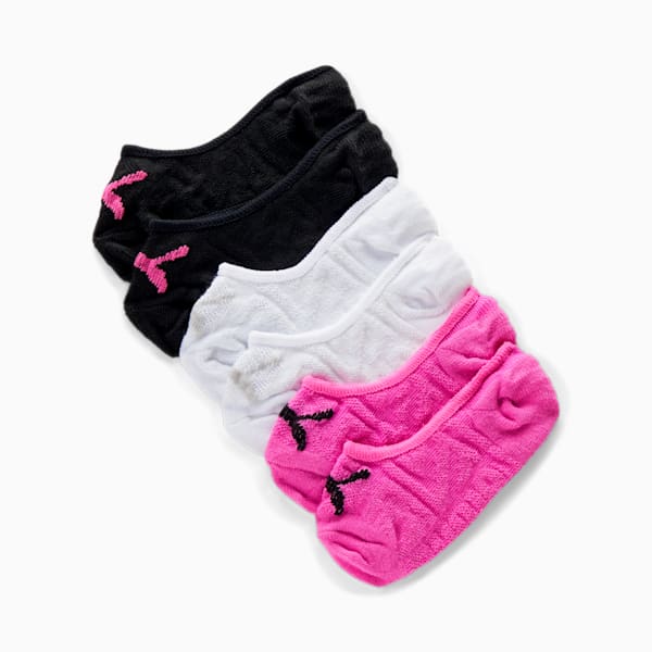 Girls' Liner Socks [6 Pack], DARK PINK, extralarge